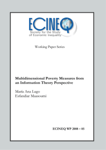 Multidimensional Poverty Measures from an Information Theory Perspective María Ana Lugo