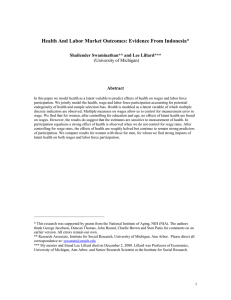 Health And Labor Market Outcomes: Evidence From Indonesia*  (University of Michigan)