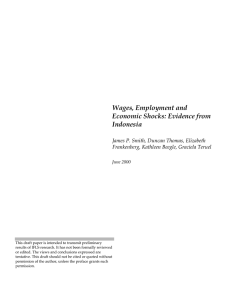 Wages, Employment and Economic Shocks: Evidence from Indonesia