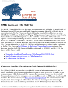 RAND Enhanced HRS Flat Files