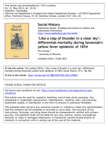 This article was downloaded by: [Tim Lockley] Publisher: Routledge