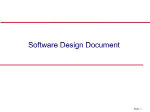Software Design Document Slide  1