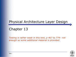 Physical Architecture Layer Design Chapter 13