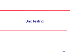 Unit Testing Slide  1