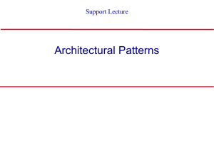 Architectural Patterns Support Lecture
