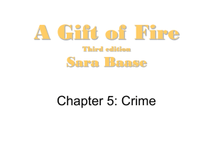 A Gift of Fire Sara Baase Chapter 5: Crime Third edition