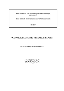 How Good Was The Profitability Of British Railways, 1870-1912?