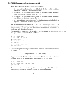 COP4020 Programming Assignment 2