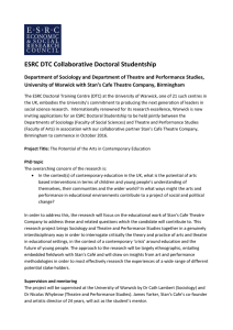 ESRC DTC Collaborative Doctoral Studentship