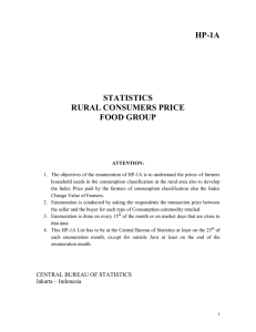 HP-1A STATISTICS RURAL CONSUMERS PRICE FOOD GROUP