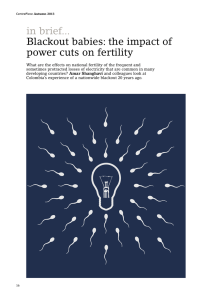 Blackout babies: the impact of power cuts on fertility in brief...