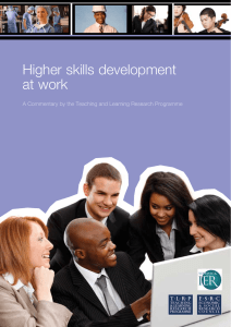 Higher skills development at work