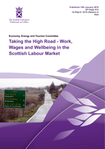 Taking the High Road - Work, Wages and Wellbeing in the