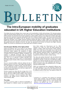 The Intra-European mobility of graduates educated in UK Higher Education Institutions