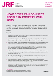 HOW CITIES CAN CONNECT PEOPLE IN POVERTY WITH JOBS