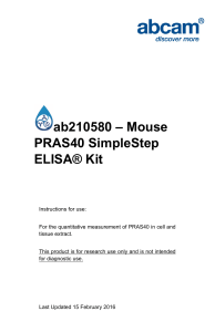 ab210580 – Mouse PRAS40 SimpleStep ELISA® Kit