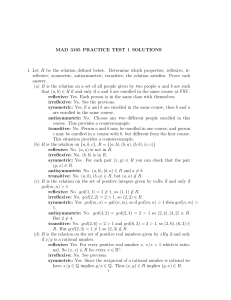 MAD 3105 PRACTICE TEST 1 SOLUTIONS