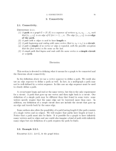 2. Connectivity 2.1. Connectivity. Definition 2.1.1.