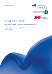 Cities, growth and poverty  Evidence paper 1: Review of existing literature