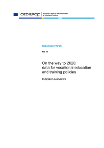 On the way to 2020: data for vocational education and training policies
