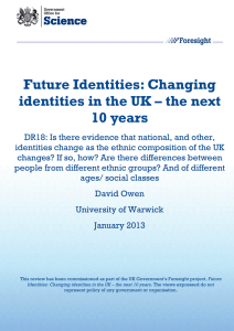 Future Identities: Changing identities in the UK – the next 10 years