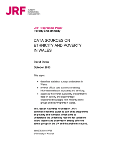 DATA SOURCES ON ETHNICITY AND POVERTY IN WALES