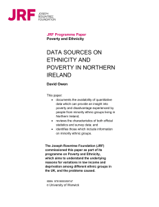 DATA SOURCES ON ETHNICITY AND POVERTY IN NORTHERN IRELAND