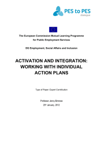 The European Commission Mutual Learning Programme for Public Employment Services