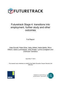 Futuretrack Stage 4: transitions into employment, further study and other outcomes