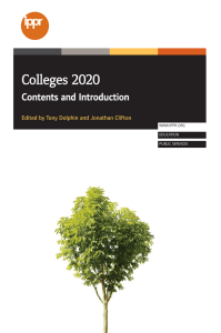 Colleges2020 ContentsandIntroduction EditedbyTonyDolphinandJonathanClifton EDUCATION