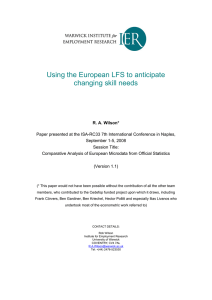 Using the European LFS to anticipate changing skill needs