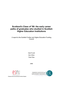 Scotland's Class of '99: the early career Higher Education Institutions
