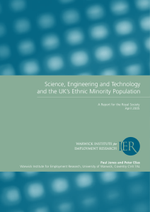 Science, Engineering and Technology and the UK’s Ethnic Minority Population