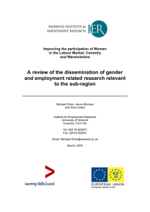 A review of the dissemination of gender to the sub-region