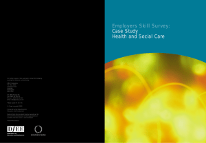 Employers Skill Survey: Case Study Health and Social Care