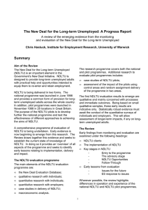 The New Deal for the Long-term Unemployed: A Progress Report