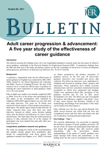 Adult career progression &amp; advancement: career guidance