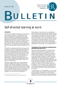 B U L L E T I N Self-directed learning at work
