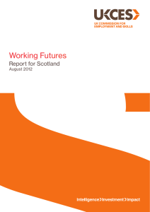 Working Futures Report for Scotland August 2012