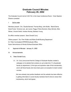 Graduate Council Minutes February 28, 2002