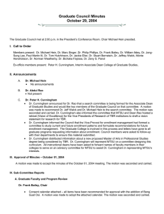 Graduate Council Minutes October 29, 2004