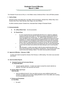 Graduate Council Minutes March 3, 2006