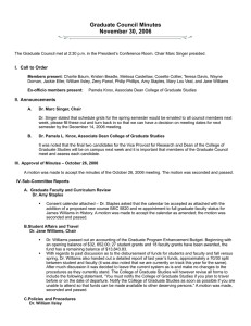 Graduate Council Minutes November 30, 2006