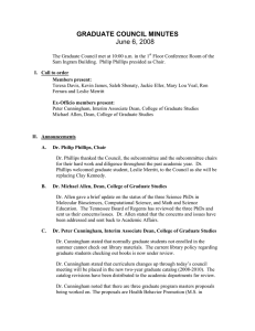 GRADUATE COUNCIL MINUTES June 6, 2008