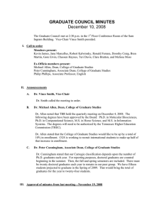 GRADUATE COUNCIL MINUTES December 10, 2008