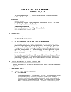 GRADUATE COUNCIL MINUTES February 25, 2009