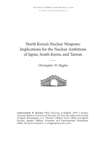 North Korea’s Nuclear Weapons: Implications for the Nuclear Ambitions