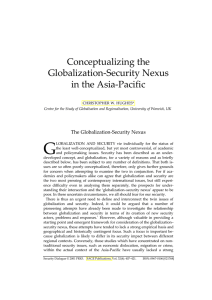 G Conceptualizing the Globalization-Security Nexus in the Asia-Pacific