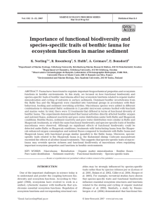 Importance of functional biodiversity and species-specific traits of benthic fauna for