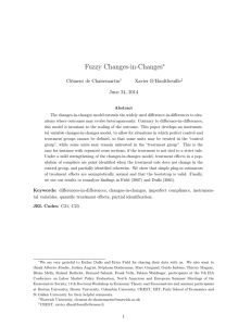 Fuzzy Changes-in-Changes ∗ Clément de Chaisemartin Xavier D’Haultfœuille